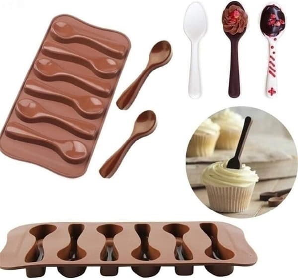 Dybe chokoladeplader i silikoneform, silikone bageform, fødevaregodkendt, 3D chokolade- og kageform