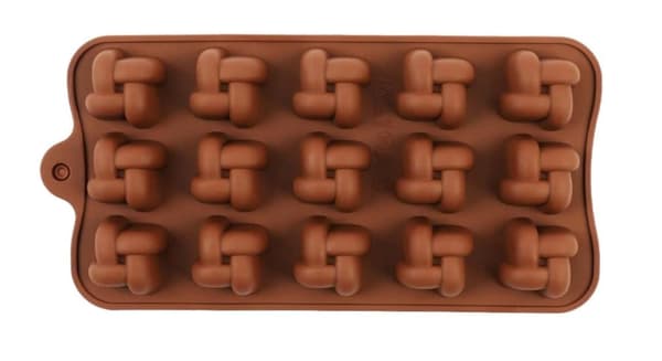 Dybe chokoladestænger Silikoneform Silikone Bageform, Fødevaregodkendt, Non-stick, 3D chokolade- og kageform, Brun