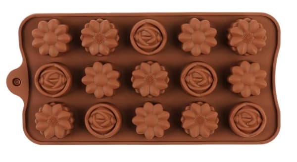 Syvät suklaapatukat Silikonimuotti Silikoninen leivinmuotti, elintarvikelaatuinen, tarttumaton, 3D-suklaa- ja kakkumuotti, ruskea