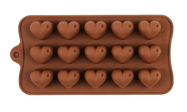 Dybe chokoladestænger Silikoneform Silikone Bageform, Fødevaregodkendt, Non-stick, 3D chokolade- og kageform, Brun