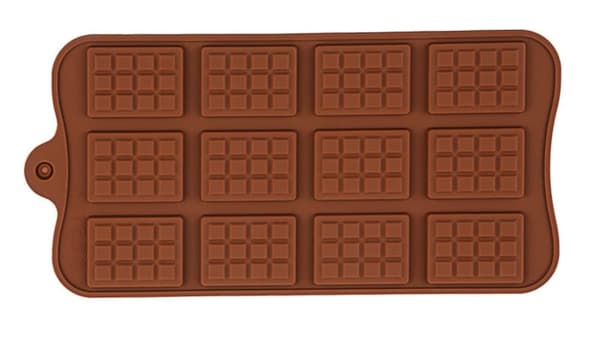 Dybe chokoladestænger Silikoneform Silikone Bageform, Fødevaregodkendt, Non-stick, 3D chokolade- og kageform, Brun