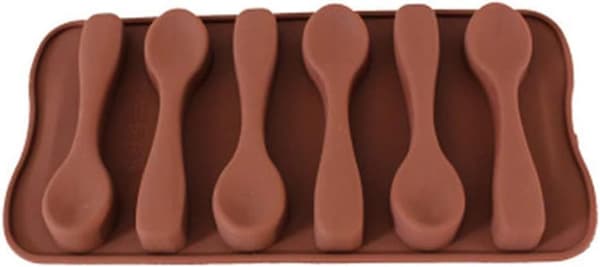 Dybe chokoladestænger Silikoneform Silikone Bageform, Fødevaregodkendt, Non-stick, 3D chokolade- og kageform, Brun