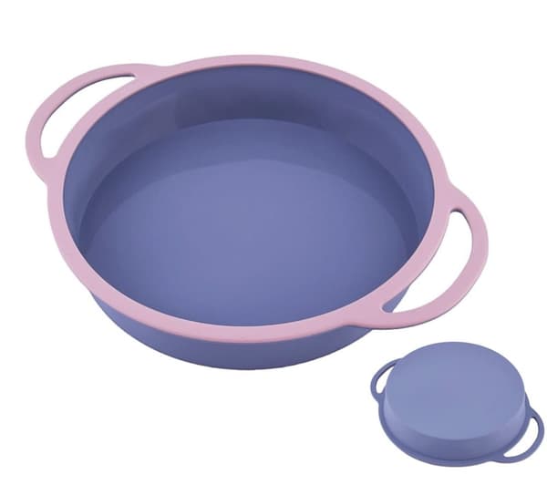 Silikone bageform rund 24 cm stiv med håndtag