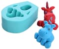 Miniatyrbild 2 av 4: Silikonform för sockerpasta 3D ENHÖRNING