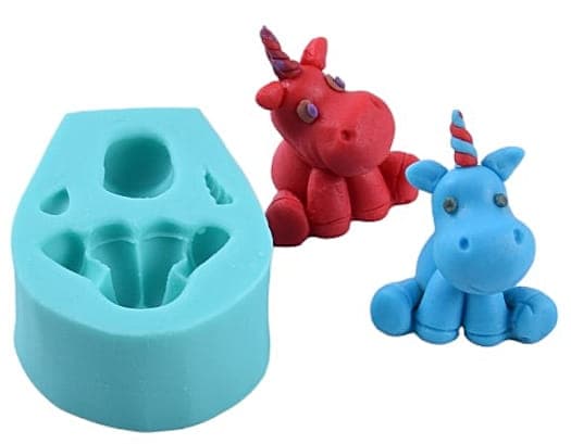 Silikonform för sockerpasta 3D ENHÖRNING