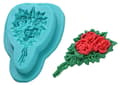 Miniatyrbild 2 av 3: Silikonform för sockerpasta ROSBUKETT ROSROSOR