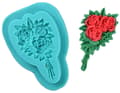 Miniatyrbild 1 av 3: Silikonform för sockerpasta ROSBUKETT ROSROSOR