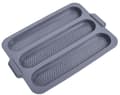 Miniatyrbillede 3 af 3: Silikoneform til bagning af baguetter, boller, perforeret, 3 slidser