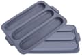 Miniatyrbillede 1 af 3: Silikoneform til bagning af baguetter, boller, perforeret, 3 slidser
