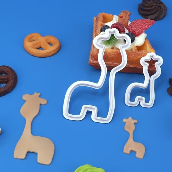 Plastformar för sockerpasta Giraff 2 st. formar