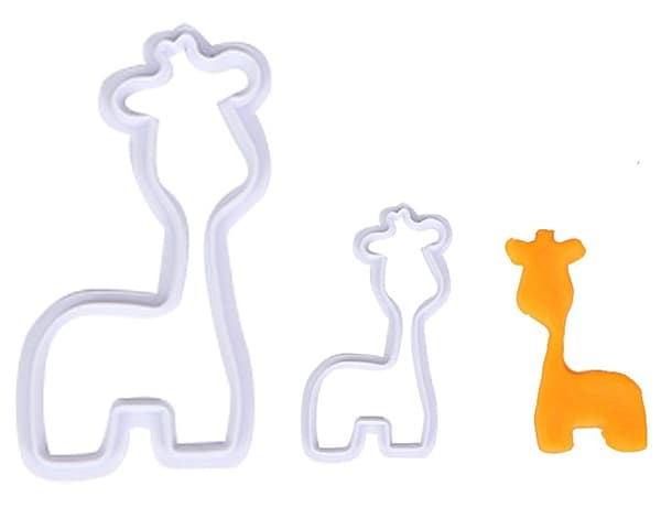 Plastformar för sockerpasta Giraff 2 st. formar