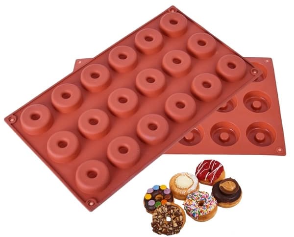 Silikon bakform Mini Donuts Donuts med hål 18GN
