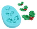 Miniatyrbillede 2 af 3: Silikoneform til sukkerpasta HOLLY LEAF HOLLY