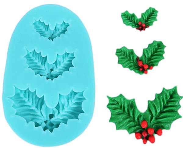 Silikoneform til sukkerpasta HOLLY LEAF HOLLY