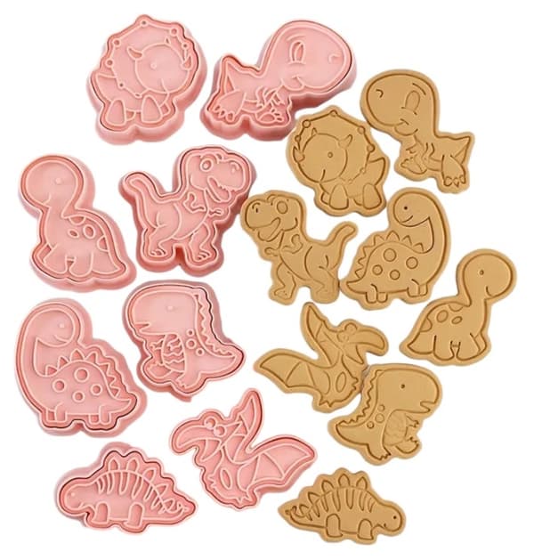 Udstikkere med stempel DINOSAURS DINUSIE småkageudstikkere 8 stk.