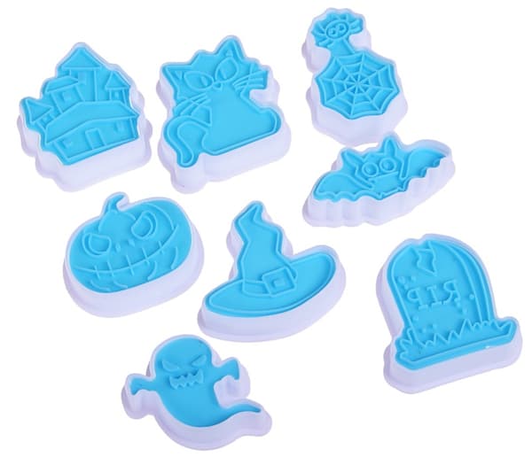 Halloween-stempel-kageudstikkere 8 stk.