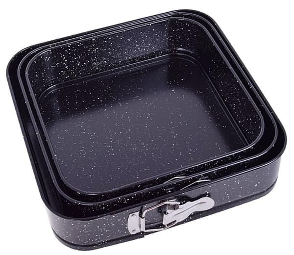 st fyrkantiga kakformar, bakplåt 24/26/28 cm