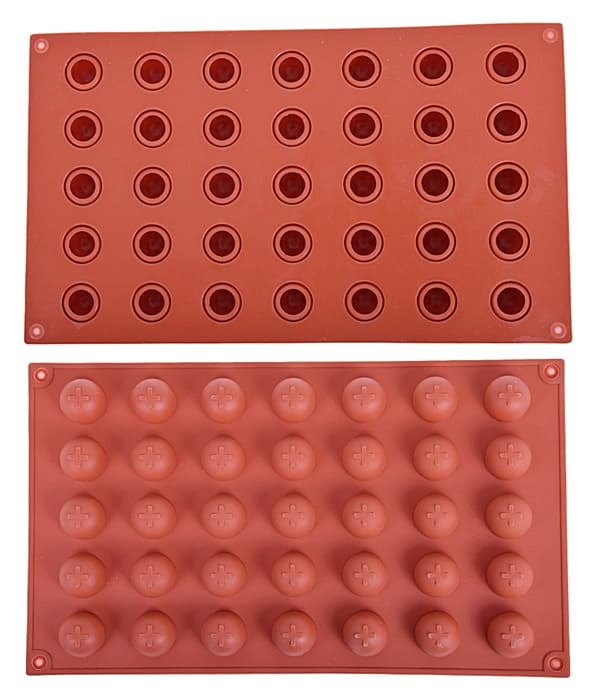 Silikoneform til portionsvise chokolader, desserter, praliner, TRØFLER, MINIBOLLER