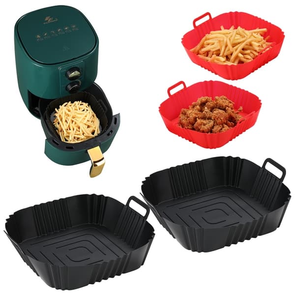 Silikoninsats för fettfri fritös fyrkantig AIR FRYER 17,5 cm bakform