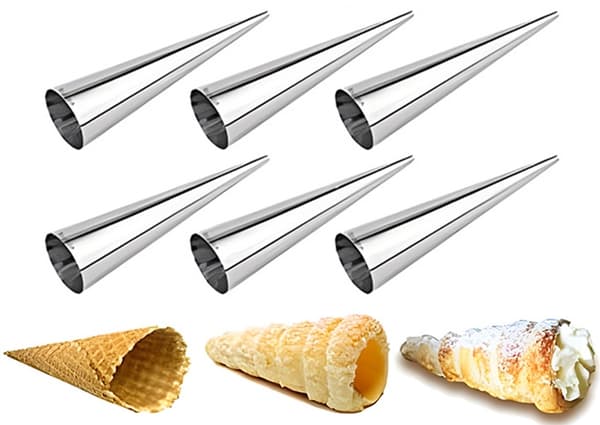 Bakformar för CREAM TUBE XXL-rör 12 cm 6 st rostfritt stål