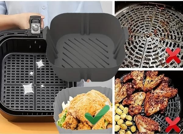 Silikoninsats för AIR FRYER 16 cm fettfri fritösform