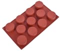 Miniatyrbild 2 av 3: Silikonform för monoportioner CYLINDER 50xh30mm 11 hål Desserter Mousse