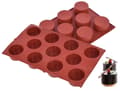 Miniatyrbild 1 av 3: Silikonform för monoportioner CYLINDER 50xh30mm 11 hål Desserter Mousse