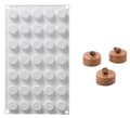 Pikkukuva 1 / 3: Silikonimuotti mousse-pralineille ja suklaille MINI CYLINDER 35 hylsyä