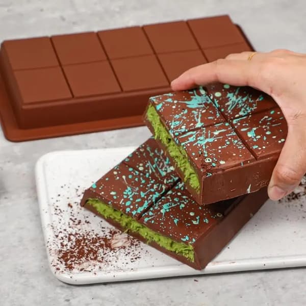 Silikoneform til Dubai chokoladebar XXL 22x10 cm chokolade