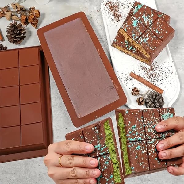 Silikoneform til Dubai chokoladebar XXL 22x10 cm chokolade