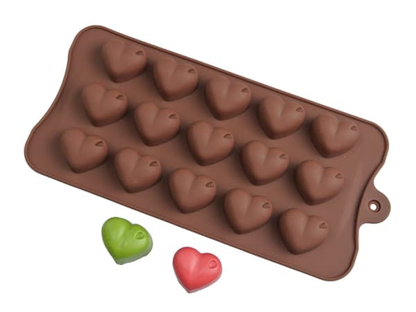 Silikoneform til praliner, desserter, is, HJERTE