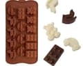 Miniatyrbild 1 av 2: Silikonform för choklad- och sockerdekorationer BARNMOTIVKLOSS