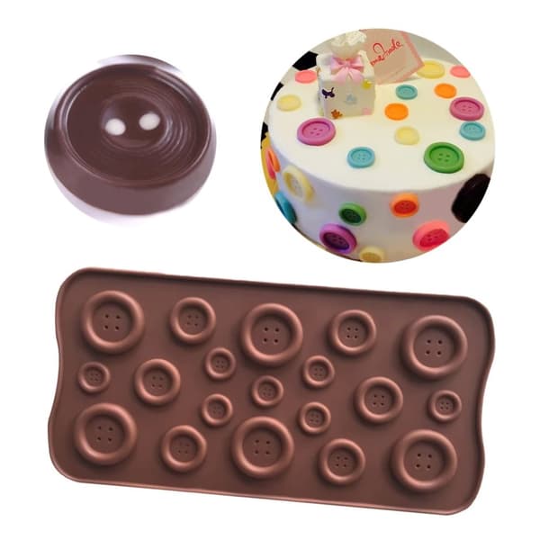 Silikonform för praliner, choklad, glass, knappar