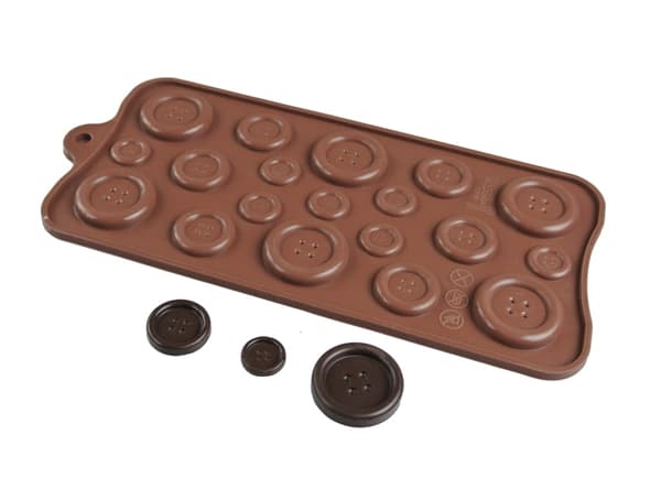 Silikonform för praliner, choklad, glass, knappar