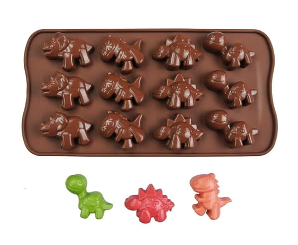 Silikonimuotti suklaalle, sokerimassalle, DINOSAURUKSET