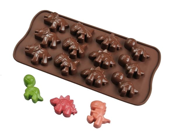 Silikonimuotti suklaalle, sokerimassalle, DINOSAURUKSET
