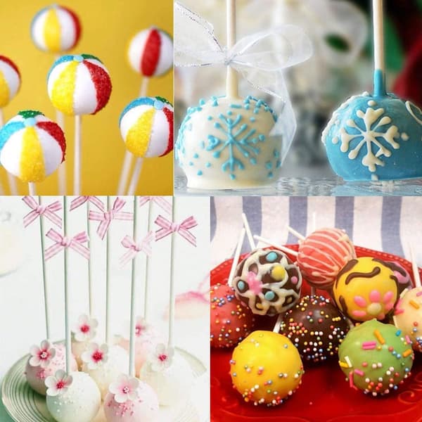 Silikonform för kakor i form av Cake Pops + pinnar