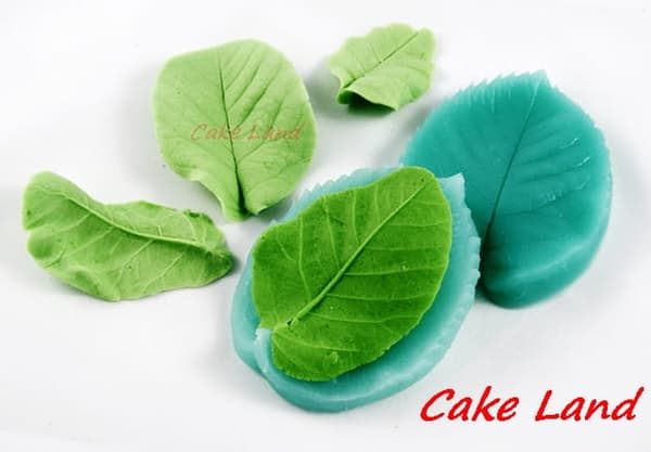 Silikoneform til sukkerpasta, aftryk, LIMEBLAD