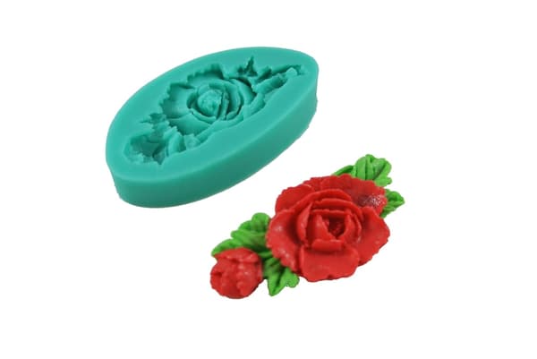 Silikonform ROSA ROSER BLOMMA kakdeg
