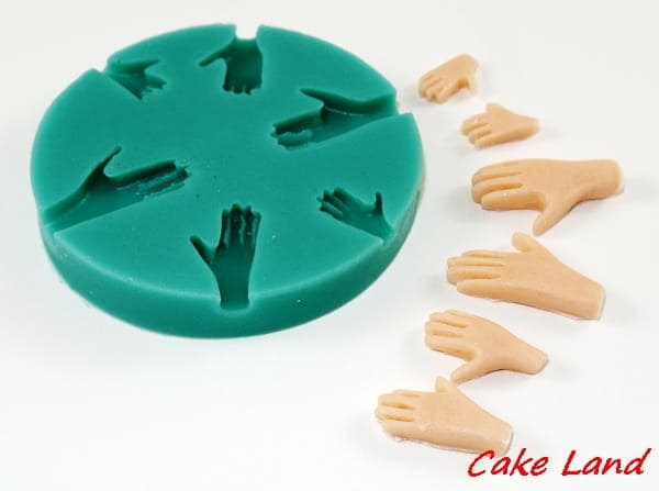 Silikonform för sockerpasta SMÅ HÄNDER HÄNDER