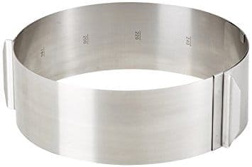 Kantband h=8cm justerbar 16-30 cm med skala för kakform
