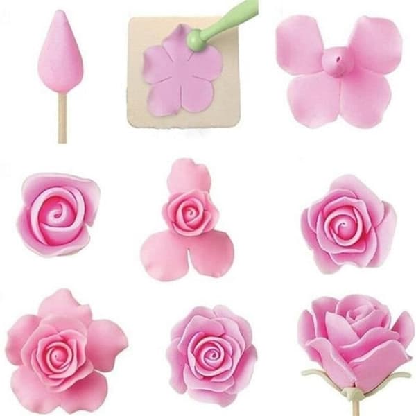 ROSBLOMMA set med 7 utstickare