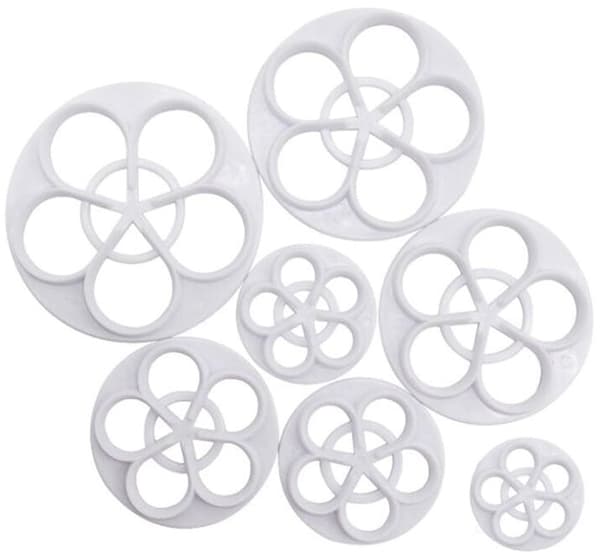 ROSBLOMMA set med 7 utstickare
