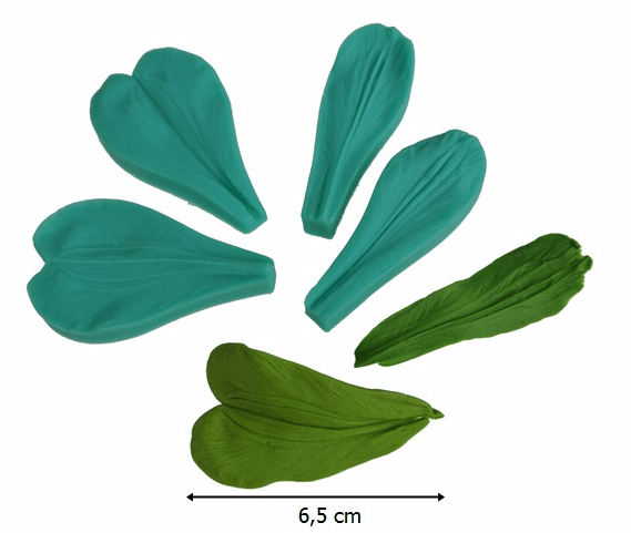 Silikoneform med bladprint - to designs