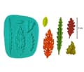 Miniatyrbild 2 av 2: Silikonform för sockerpasta LÖV blandade mönster
