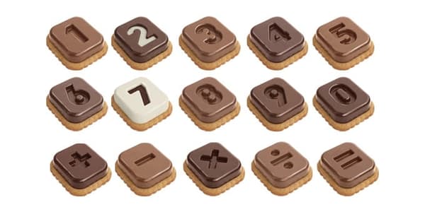 Silikone chokoladeform + NUMMERS udstikkere