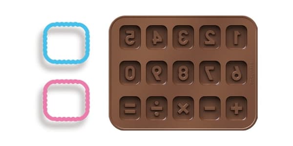 Silikone chokoladeform + NUMMERS udstikkere