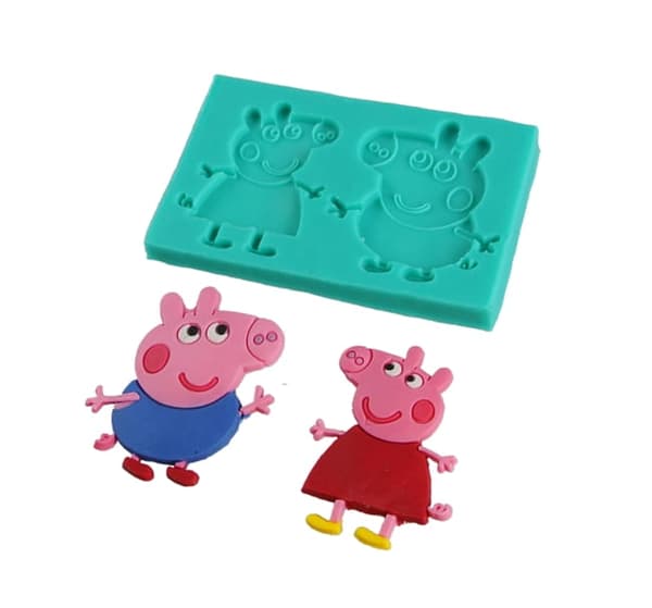 Peppa Pig & George Silikonform