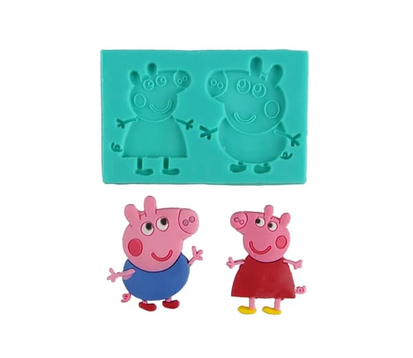 Peppa Pig & George Silikonform