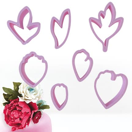PIONBLOMMA + BLAD Set med kakformar